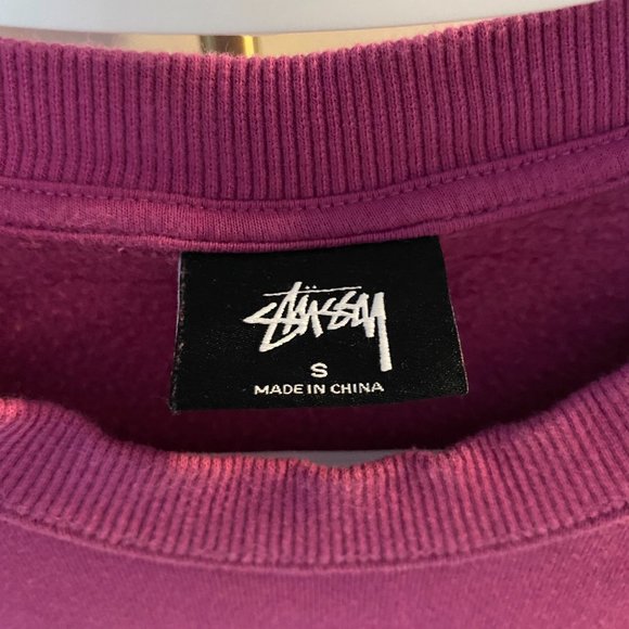 Purple Basic Stussy Crew in Size Small - Picture 4 of 5